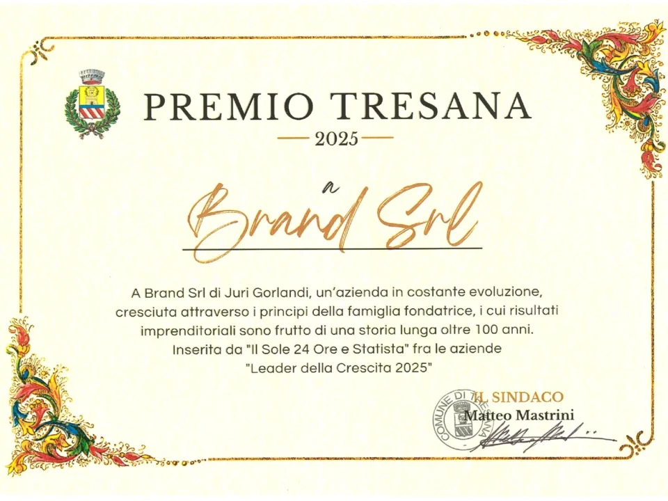 Premio Tresana 2025 Brand Srl